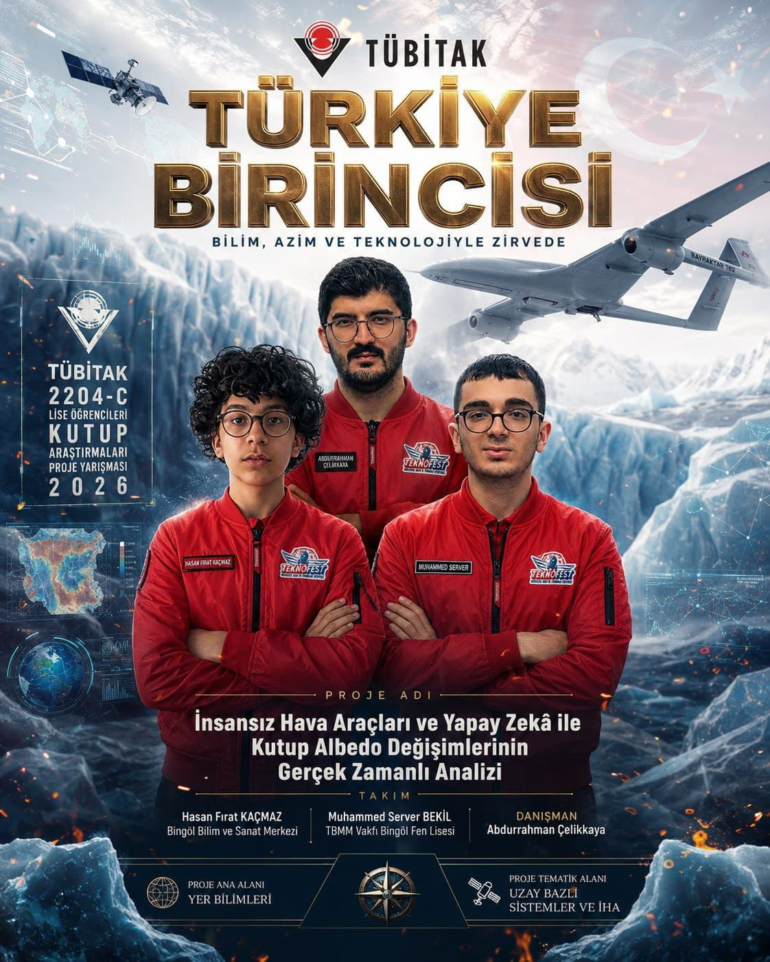 KUTUP ARAŞTIRMALARI YARIŞMASINDA TÜRKİYE BİRİNCİLİĞİ BİNGÖL’ÜN OLDU