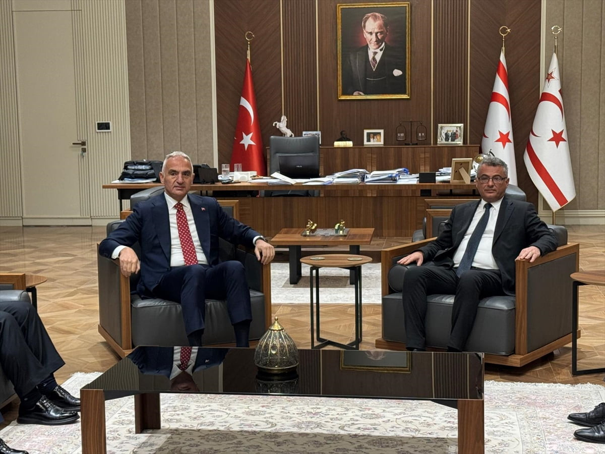 Kuzey Kıbrıs Türk Cumhuriyeti (KKTC) Cumhurbaşkanı Tufan Erhürman, Kültür ve Turizm Bakanı Mehmet...