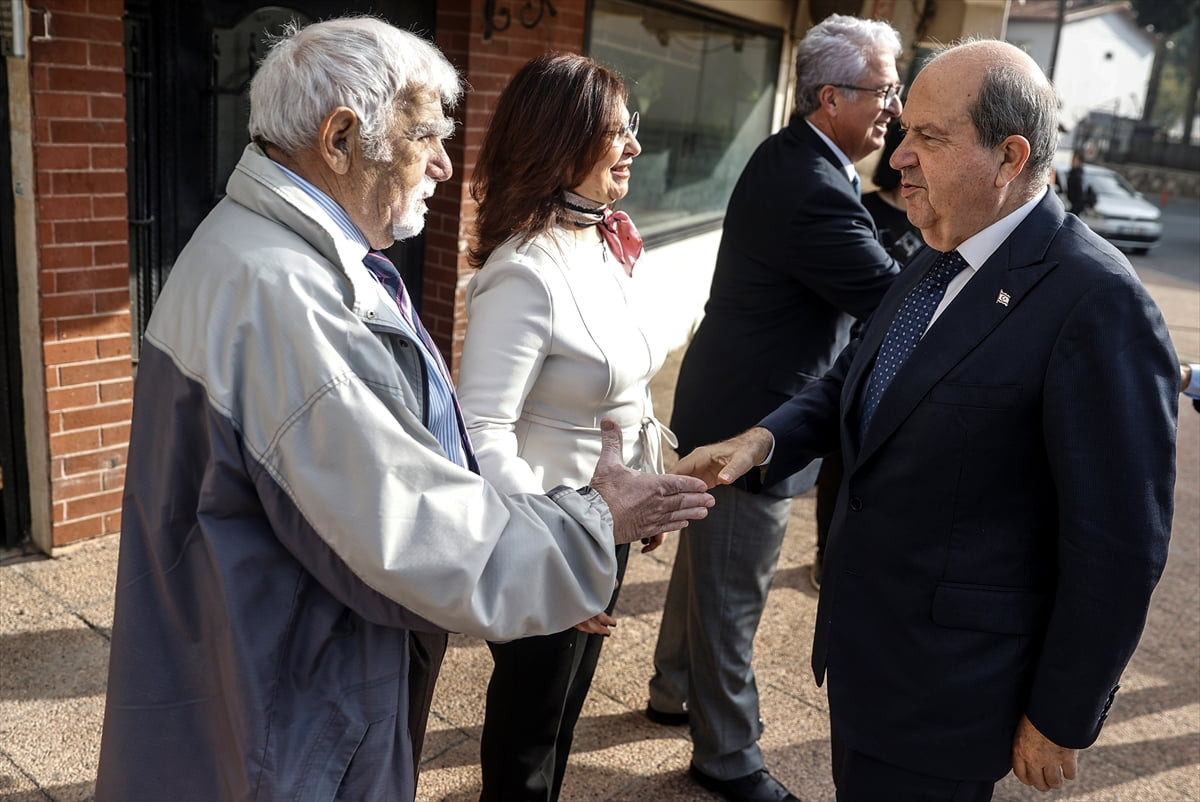 Kuzey Kıbrıs Türk Cumhuriyeti'nin (KKTC) 5. Cumhurbaşkanı Ersin Tatar (sağda), Mersin'de Kıbrıs...