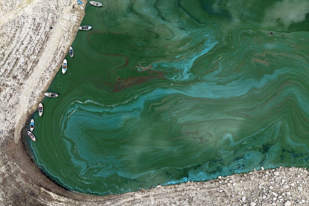 Manisa’nın Salihli ilçesindeki Demirköprü Barajı’nda su seviyesinin düşmesiyle birlikte yüzeyde...