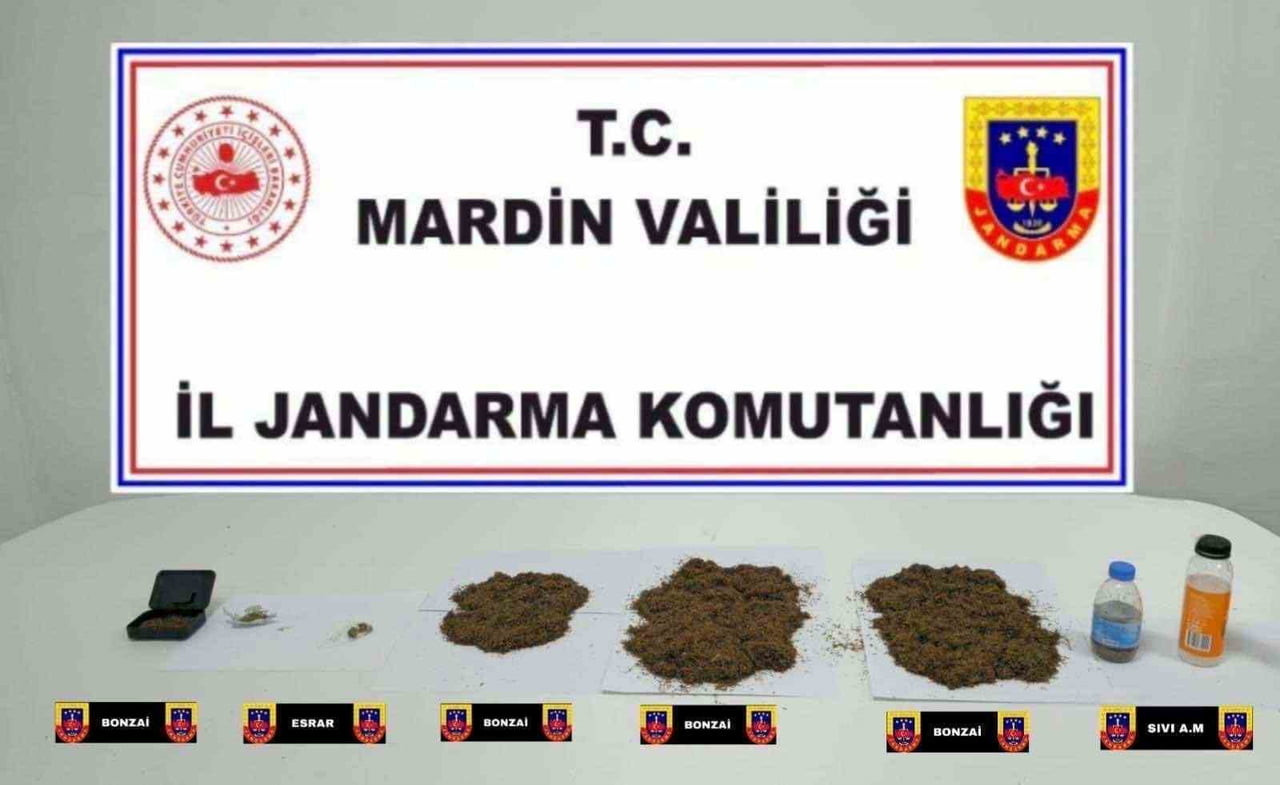MARDİN’İN MİDYAT İLÇESİNDE JANDARMA EKİPLERİNCE DÜZENLENEN OPERASYONDA, 1 KİLO 75 GRAM SENTETİK...