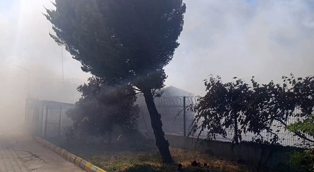 MARMARAEREĞLİSİ İLÇESİNDE TARIM ARAZİLERİNDE ÇIKAN YANGIN, KUVVETLİ RÜZGARIN ETKİSİYLE KISA SÜREDE...