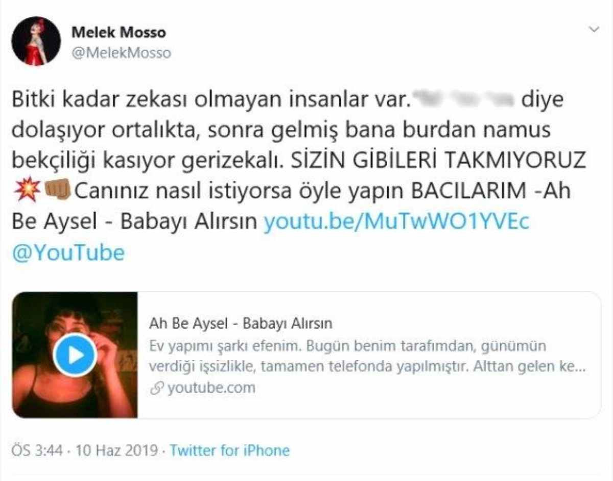 Melek Mosso'nun en çok konuşulan el hareketi