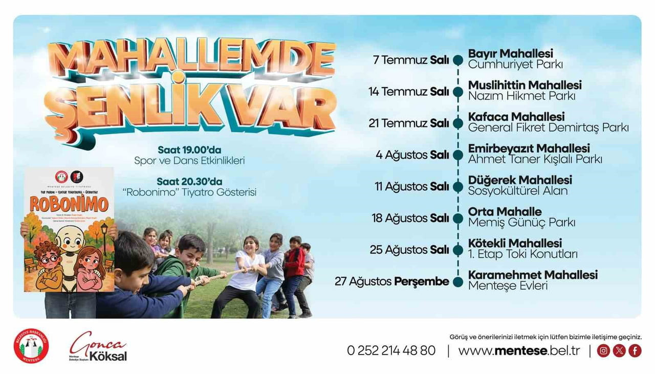 MENTEŞE BELEDİYESİ TARAFINDAN YAZ DÖNEMİNDE ÇOCUKLARIN SOSYAL, KÜLTÜREL, SANATSAL VE SPORTİF...