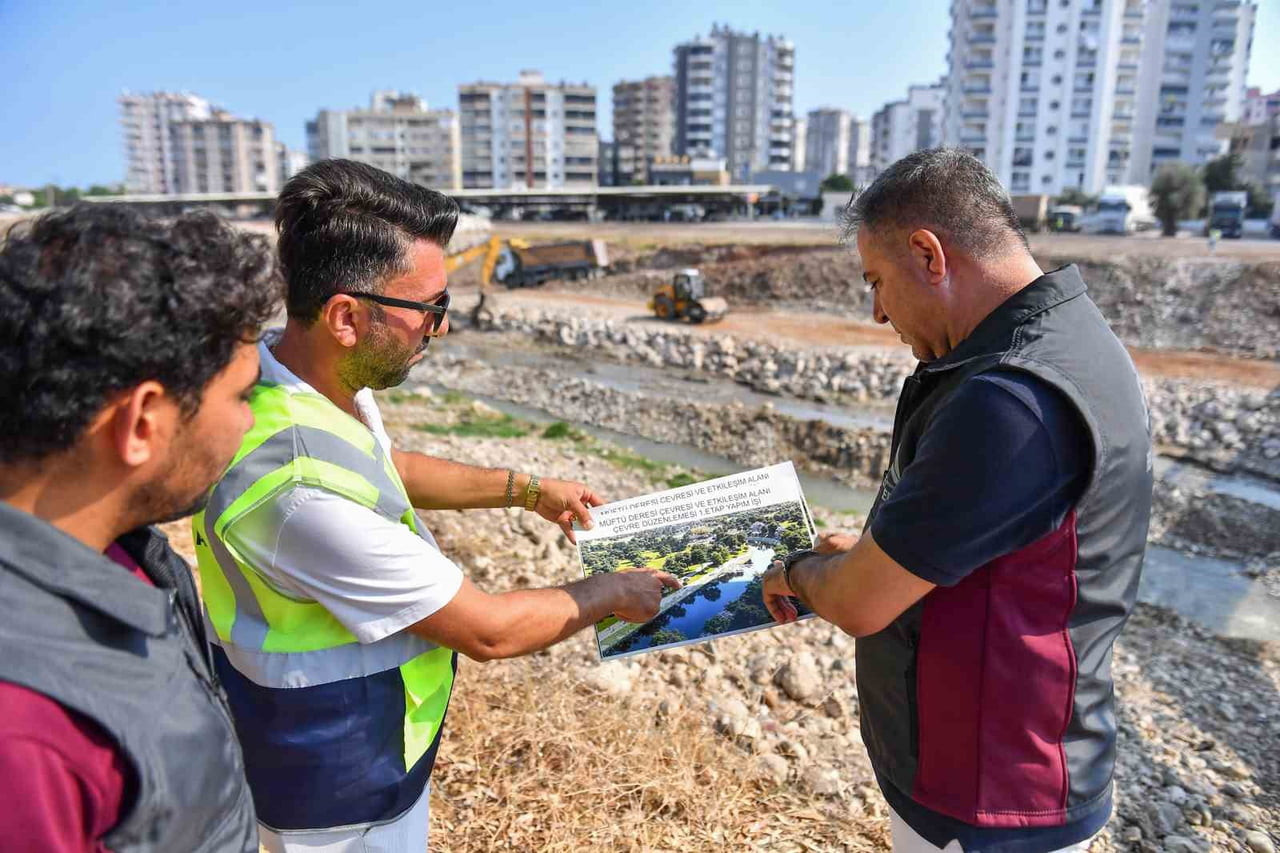 MERSİN BÜYÜKŞEHİR BELEDİYESİ, KENTİN EN BÜYÜK YEŞİL ALAN PROJELERİNDEN BİRİ OLACAK MÜFTÜ DERESİ...