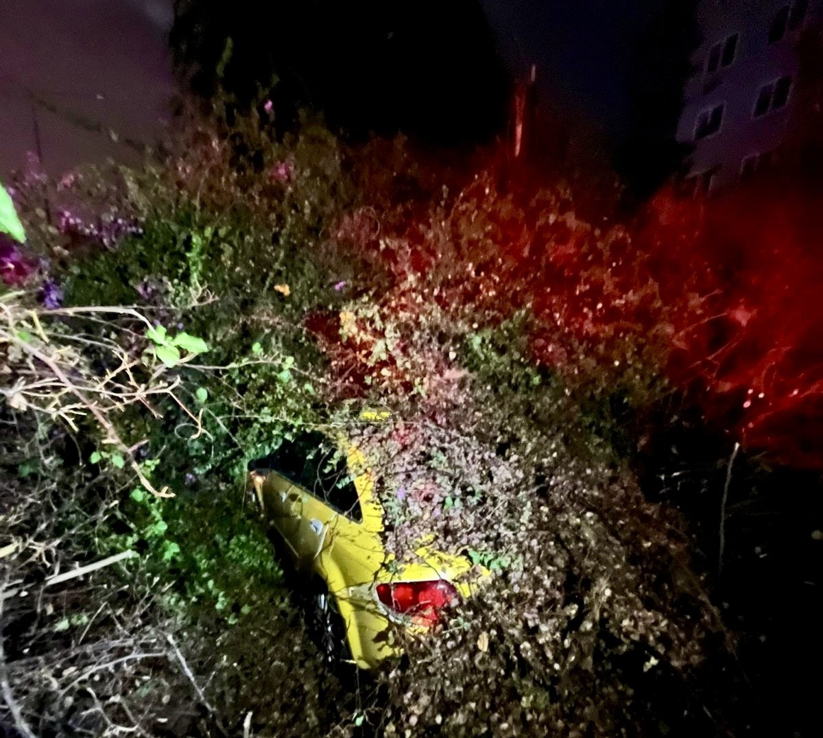 Mersin'in Mezitli ilçesinde sağanak ve şiddetli rüzgar nedeniyle seyir halindeki taksinin üzerine...