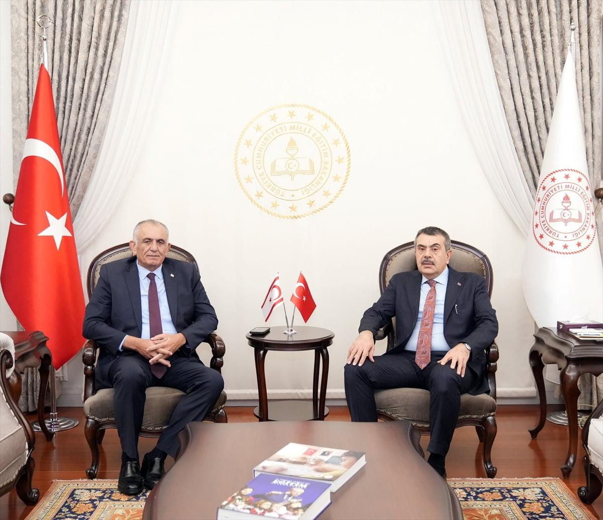 Milli Eğitim Bakanı Yusuf Tekin, Kuzey Kıbrıs Türk Cumhuriyeti (KKTC) Milli Eğitim Bakanı Nazım...