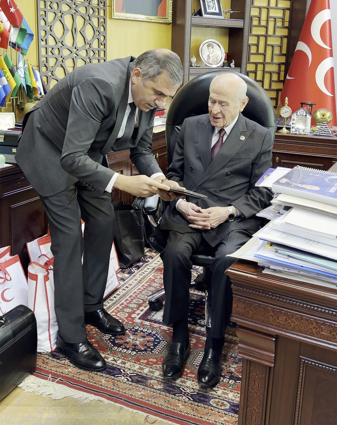 MİLLİYETÇİ HAREKET PARTİSİ (MHP) SAMSUN İL BAŞKANI BURHAN MUCUR, MHP GENEL BAŞKANI DEVLET...