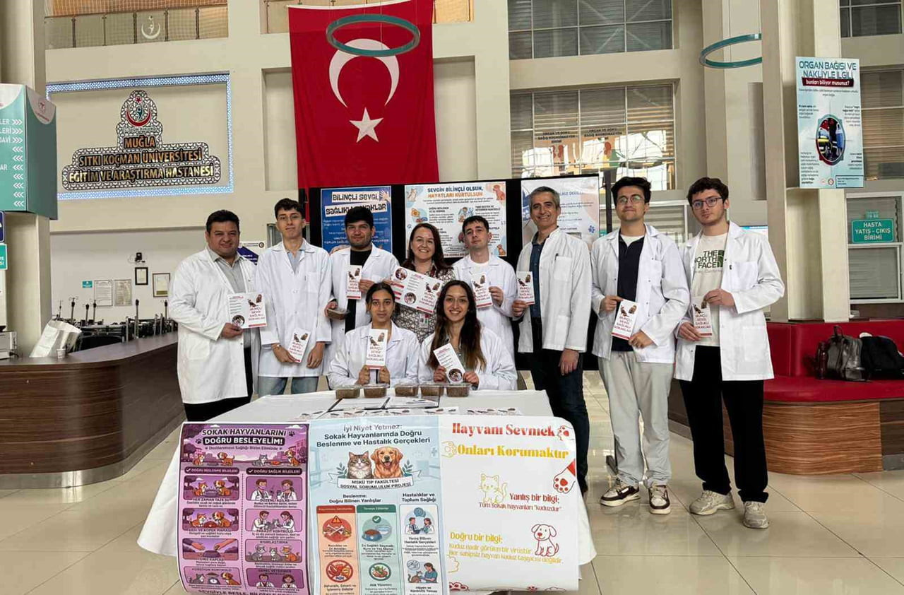 MSKÜ TIP FAKÜLTESİ ÖĞRENCİLERİNDEN SOKAK HAYVANLARI İÇİN SOSYAL SORUMLULUK PROJESİ