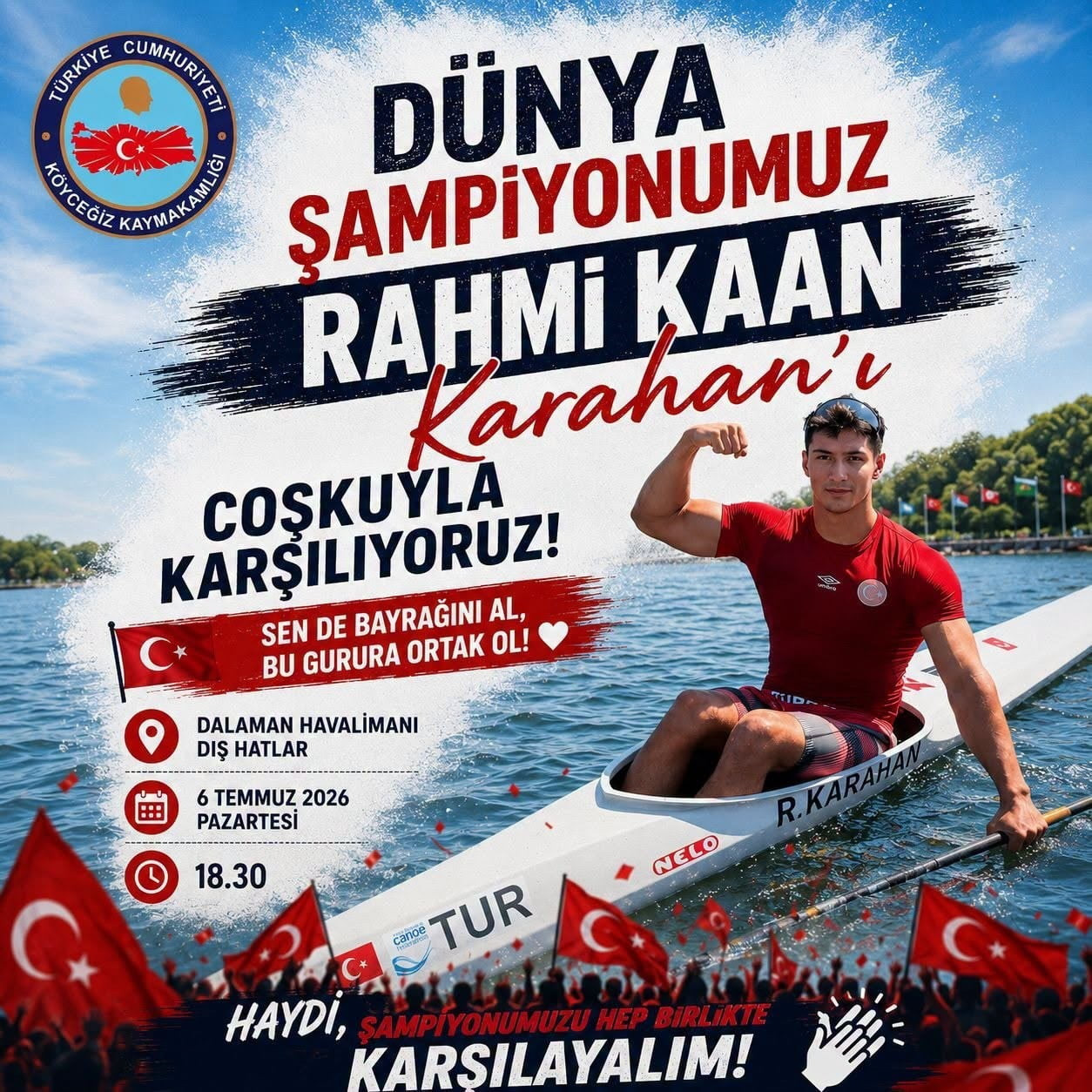 MUĞLA'NIN KÖYCEĞİZ İLÇESİNDEN MİLLİ KANOCU RAHMİ KAAN KARAHAN, KANADA'NIN HALİFAX KENTİNDE...