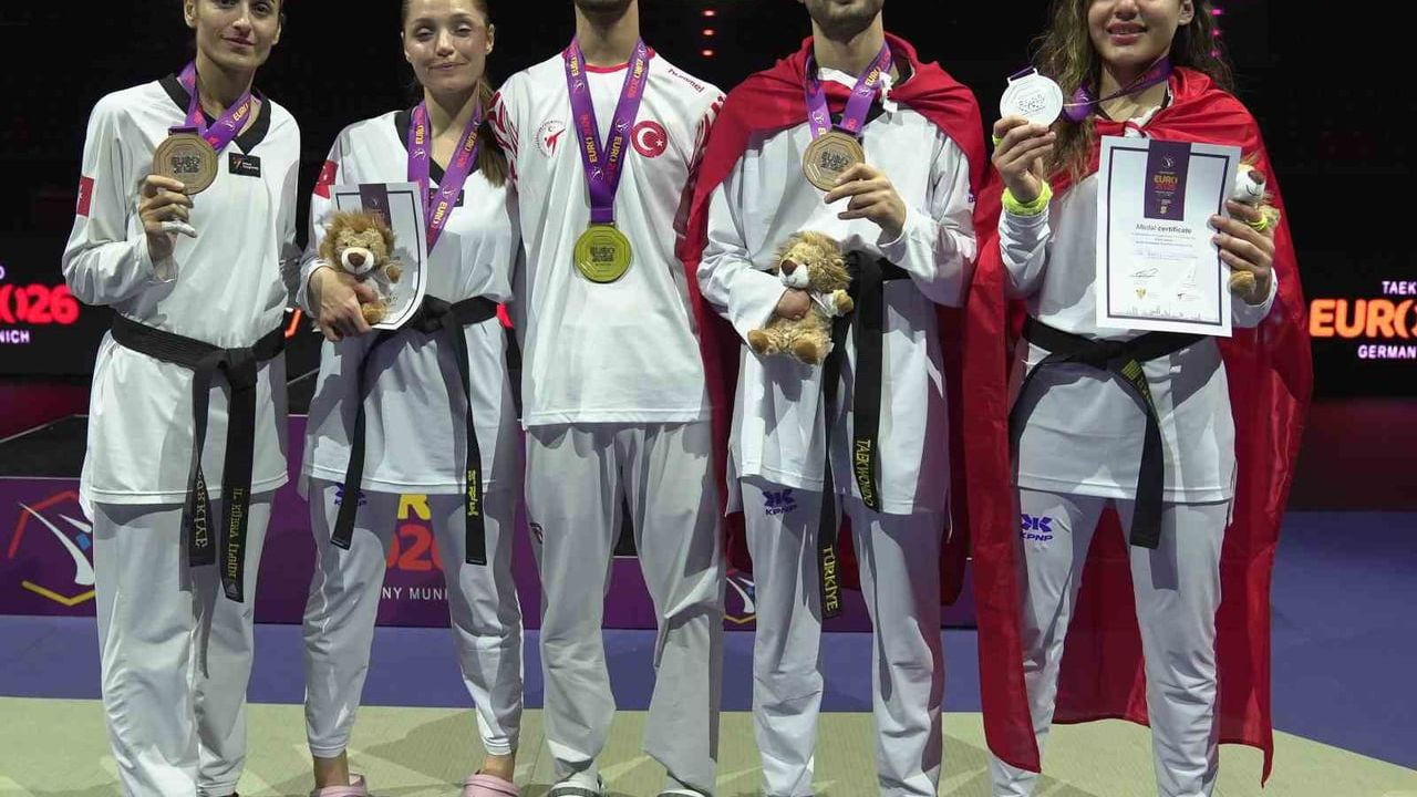 Münih’te Milli Taekwondocular 5 Madalya Kazandı