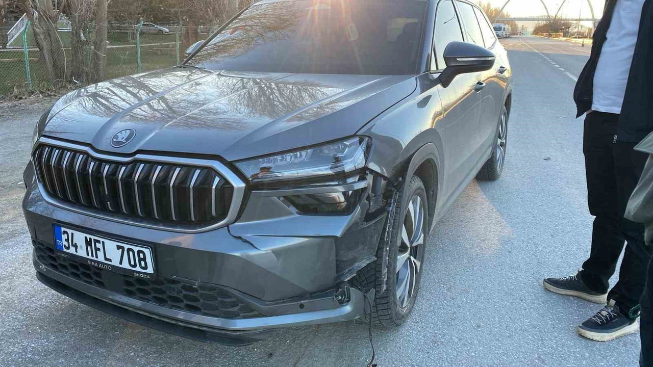 MUŞ'TA YOLUN KARŞISINA GEÇEN KÖPEĞE OTOMOBİL ÇARPTI