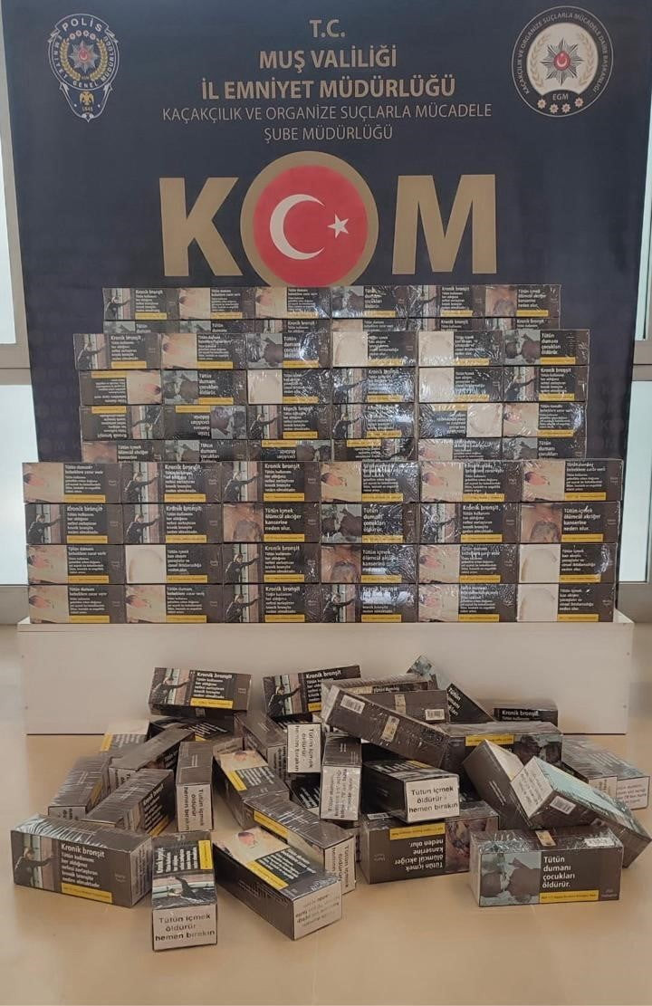 MUŞ’TA KAÇAKÇILIK OPERASYONU: 20 BİN BOŞ MAKARON ELE GEÇİRİLDİ
