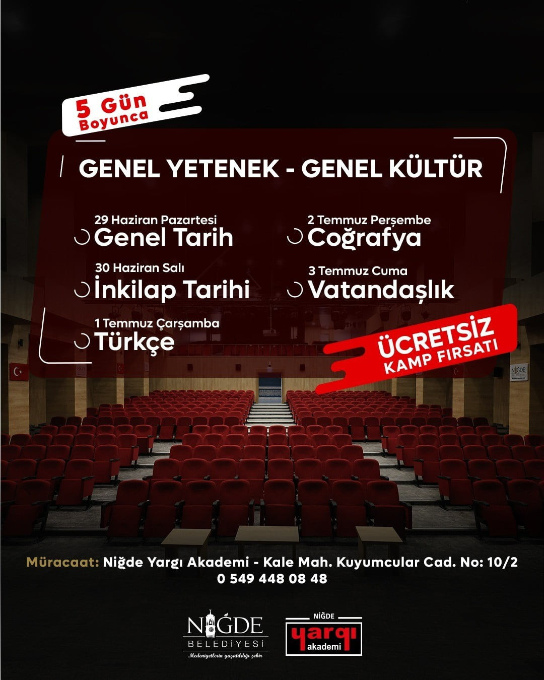 NİĞDE BELEDİYESİ'NDEN KPSS ADAYLARINA BÜYÜK DESTEK