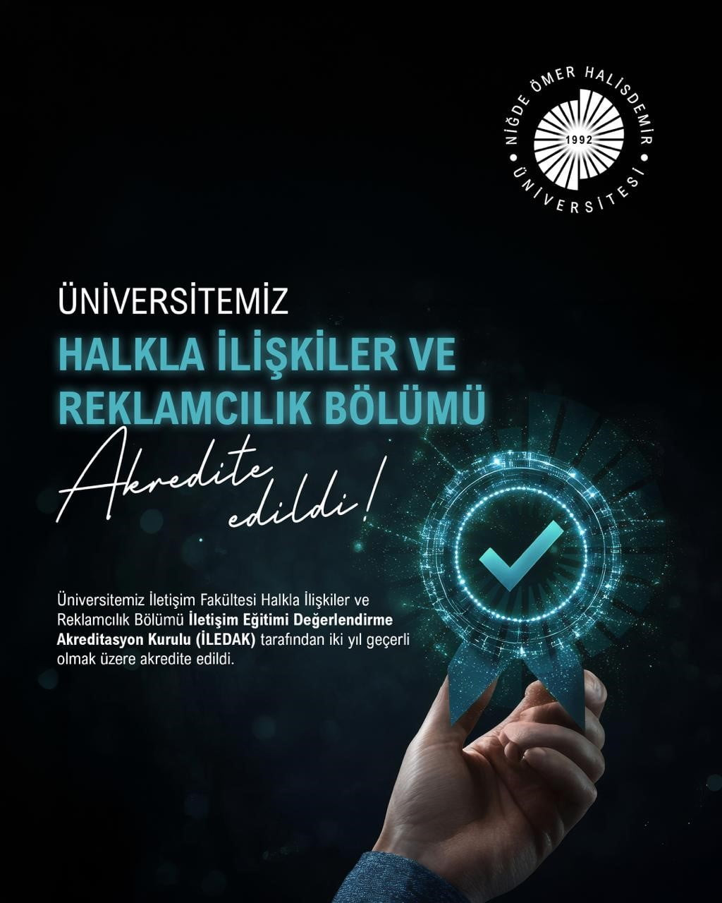 NİĞDE ÖMER HALİSDEMİR ÜNİVERSİTESİ İLETİŞİM FAKÜLTESİ HALKLA İLİŞKİLER VE REKLAMCILIK BÖLÜMÜ...