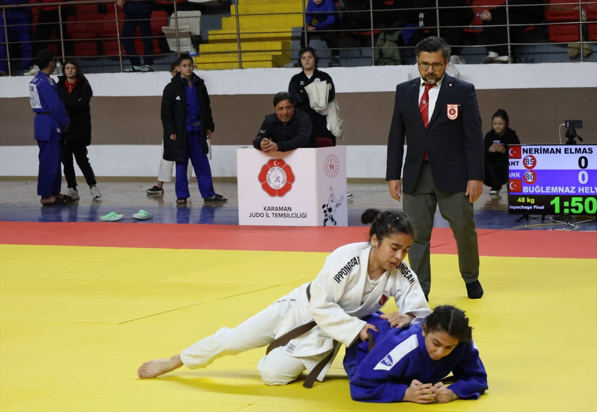 Okul Sporları Yıldızlar Judo Türkiye Birinciliği müsabakaları Karaman'da sona erdi. Merkez Spor...