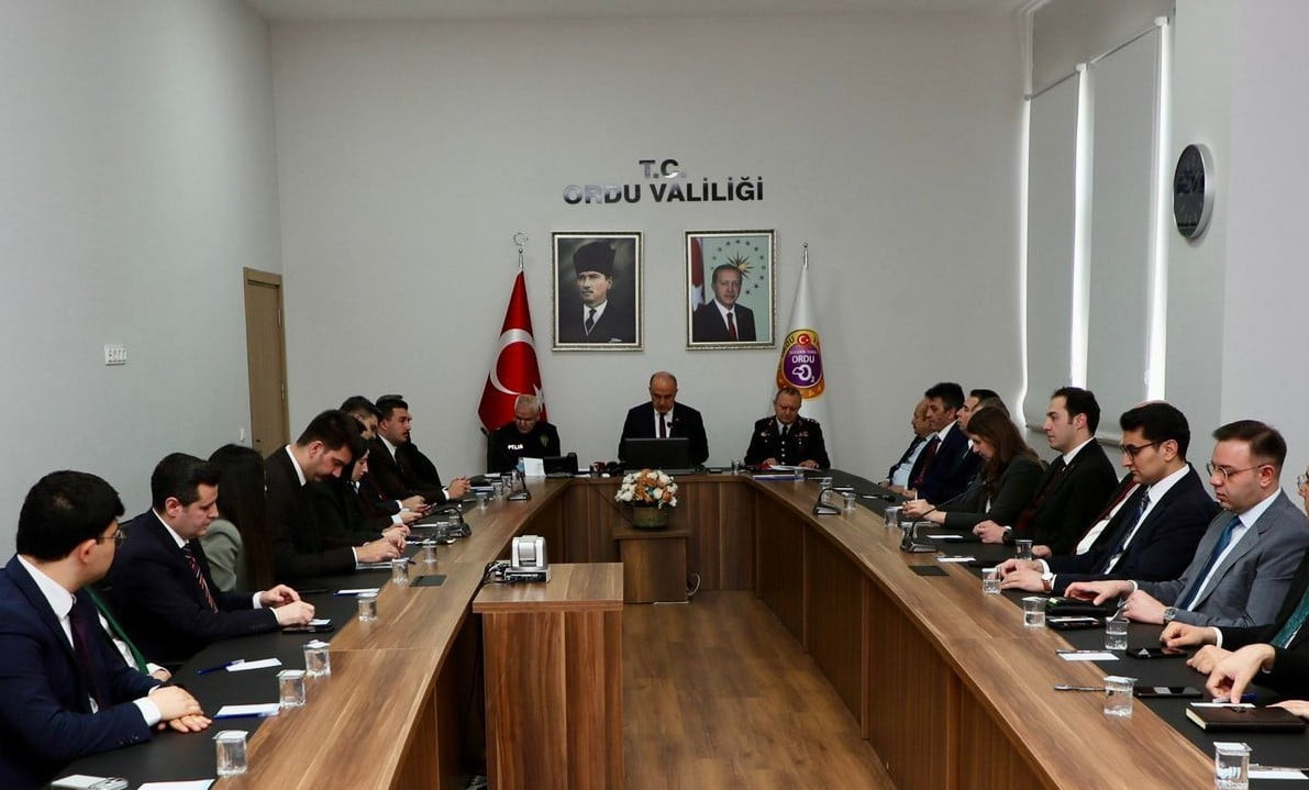 ORDU VALİLİĞİ TOPLANTI SALONUNDA, MART AYI İL GÜVENLİK, ASAYİŞ VE KOORDİNASYON TOPLANTISI...