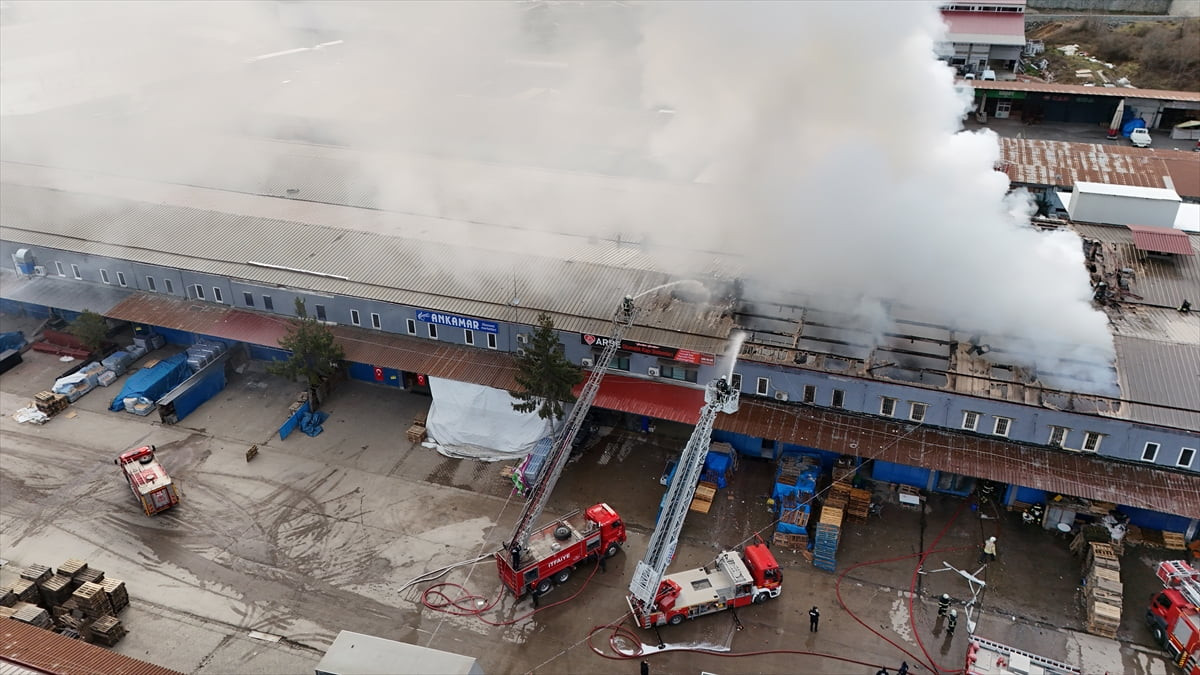 Ordu'nun Altınordu ilçesinde 2 iş yerinin hasar gördüğü yangın kontrol altına alındı.