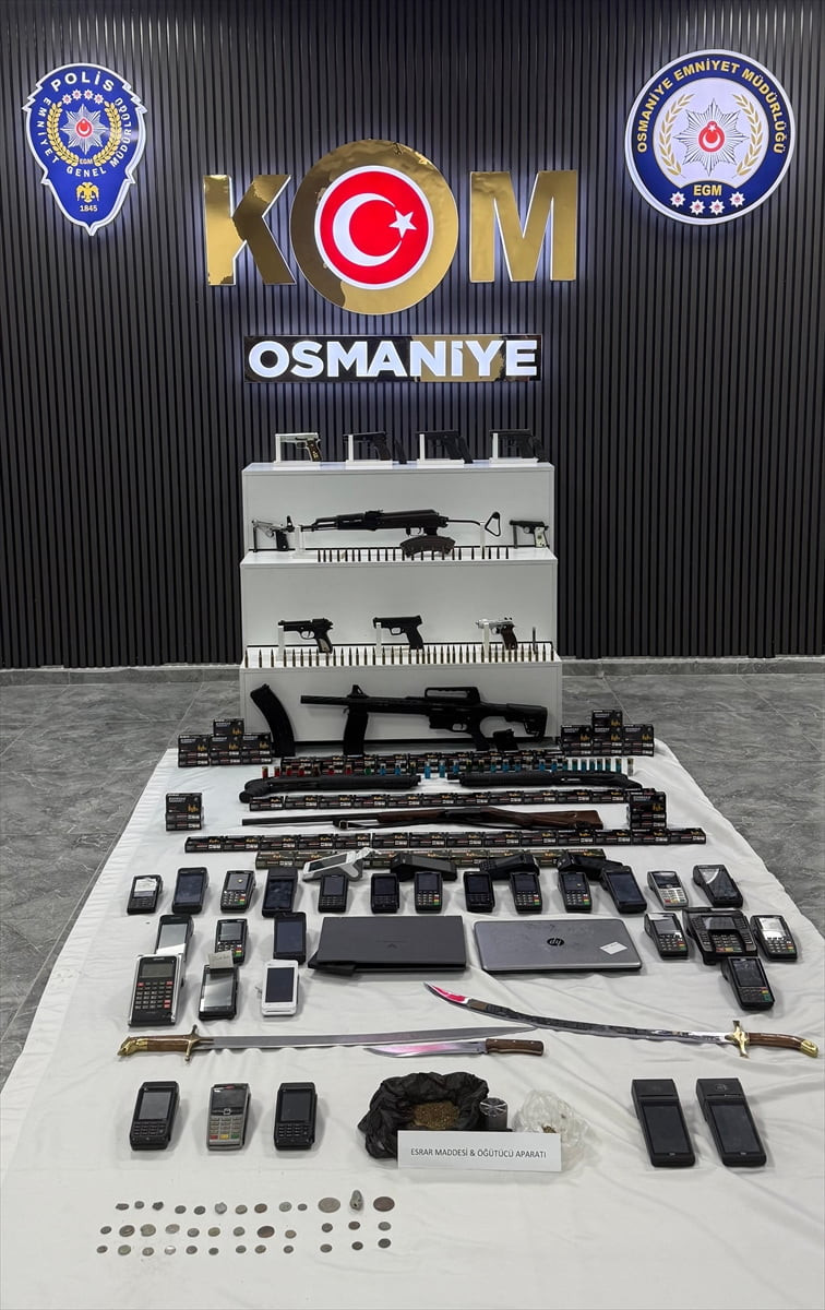Osmaniye merkezli 6 ilde tefecilik ve silah ticareti suçlarına yönelik operasyonda gözaltına...
