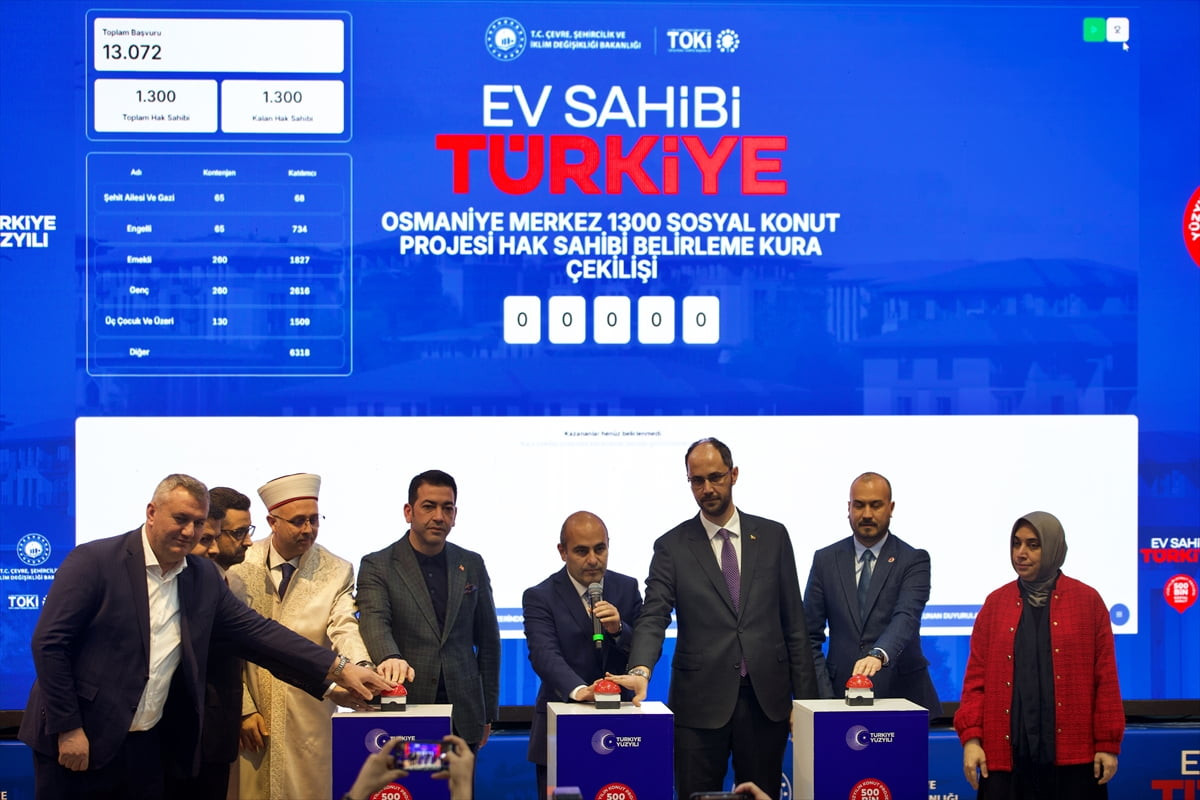 Osmaniye'de "Yüzyılın Konut Projesi" kapsamında inşa edilecek 2 bin 990 konutun hak sahipleri...