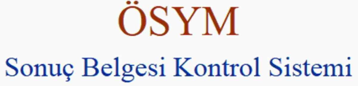 ÖSYM sonuç belgesi kontrol kodu nedir?