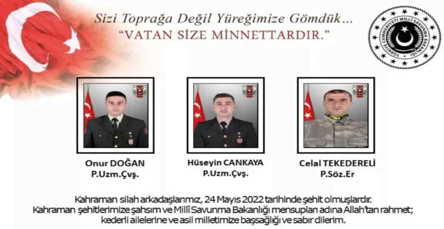 pençe kilit operasyon şehitleri