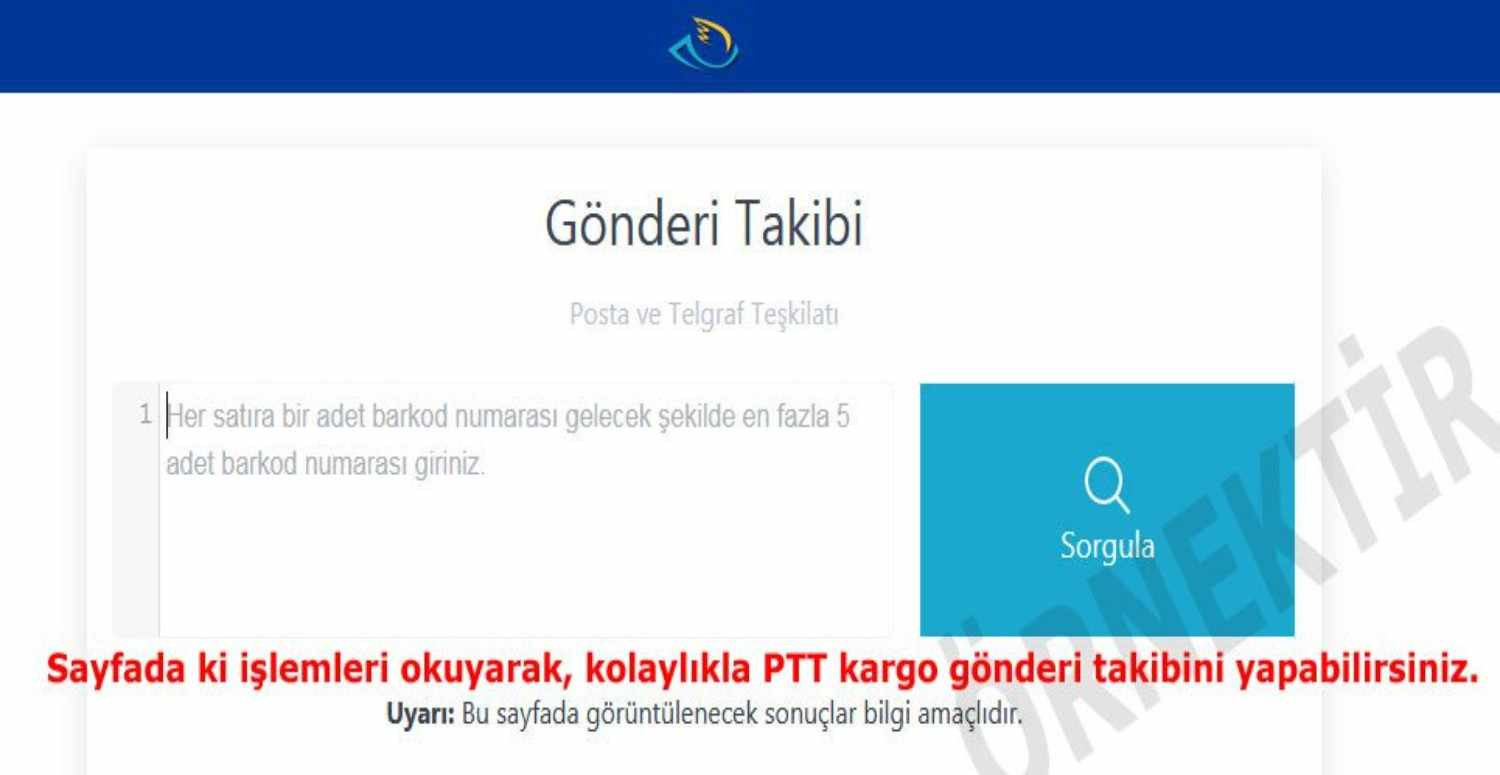 PTT kargo sorgulama