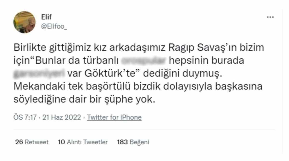 Ragıp Savaş başörtülülere ne dedi