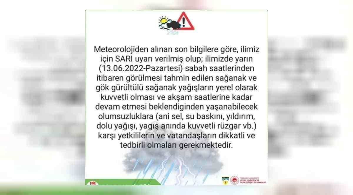 Rize sel uyarısı
