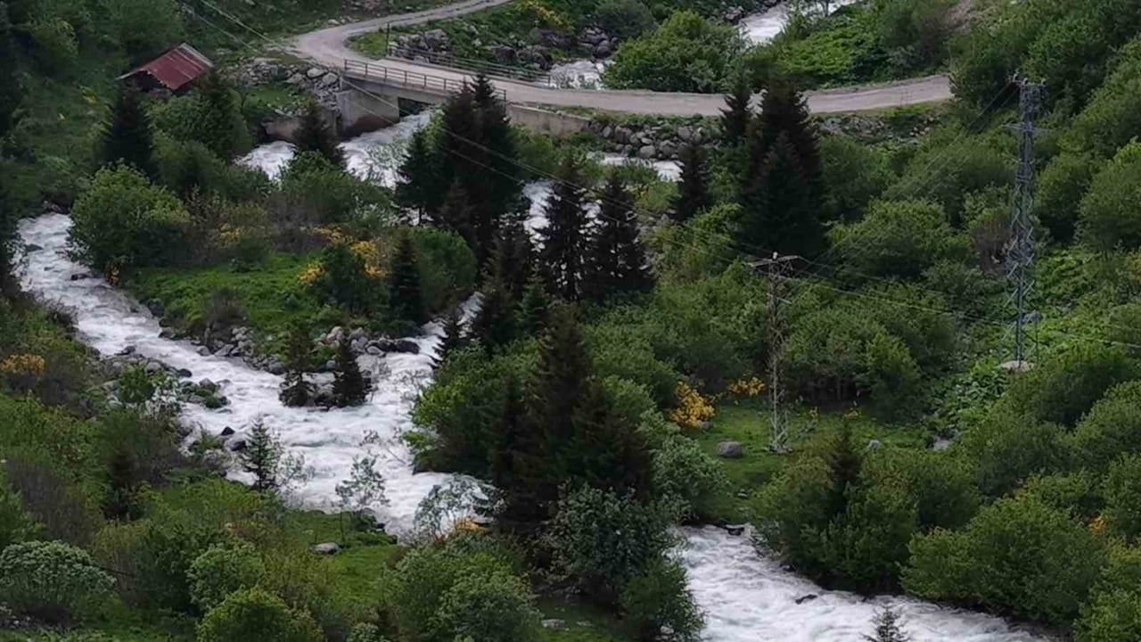 RİZE YAYLALARINDA OLUŞAN MANZARA, ZİYARETÇİLERİNE KARTPOSTALLIK GÖRÜNTÜLER SUNMAYA...