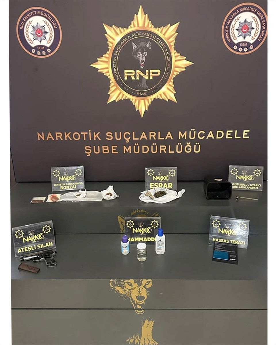Rize'de düzenlenen uyuşturucu operasyonunda gözaltına alınan 7 zanlıdan 6'sı tutuklandı. Tespit...