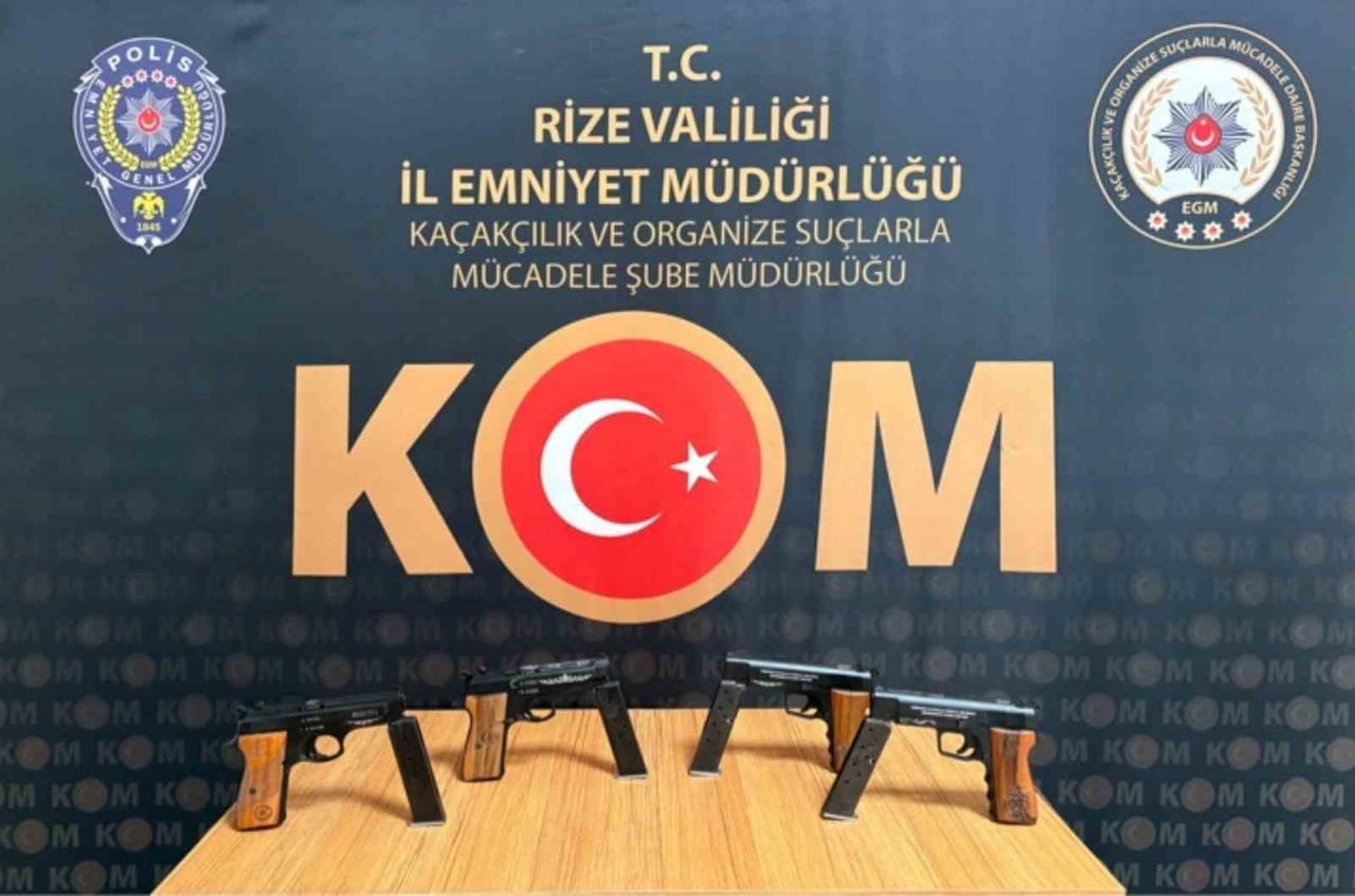 RİZE’DE DÜZENLENEN KAÇAK SİLAH OPERASYONUNDA 1 KİŞİ TUTUKLANARAK CEZA EVİNE GÖNDERİLDİ