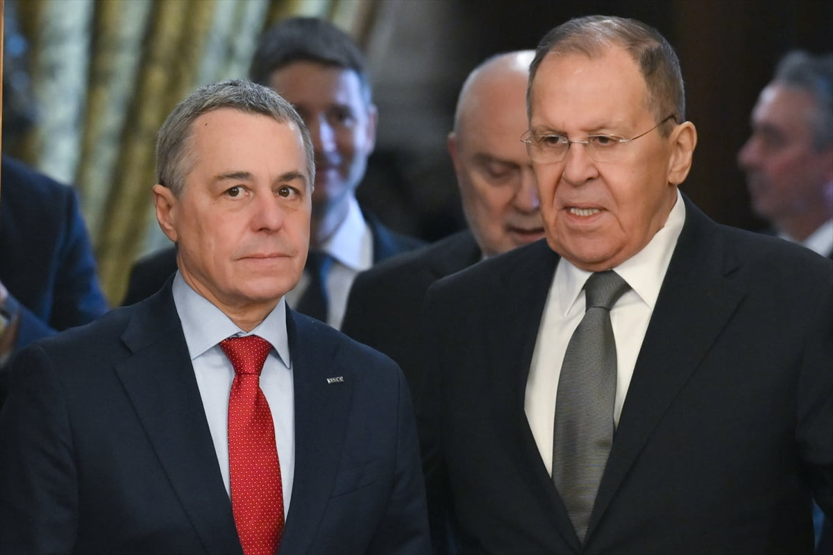 Rusya Dışişleri Bakanı Sergey Lavrov (sağda) , Avrupa Güvenlik ve İşbirliği Teşkilatı (AGİT) Dönem...