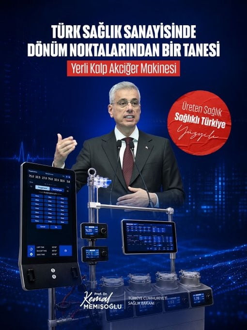 SAĞLIK BAKANI KEMAL MEMİŞOĞLU,  TÜRKİYE TARAFINDAN "YERLİ KALP AKCİĞER MAKİNESİ" HAKKINDA SOSYAL...