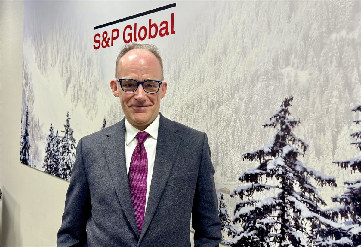 S&P Global Ratings Küresel Başekonomisti Paul Gruenwald, İsviçre'nin Davos kasabasında düzenlenen...