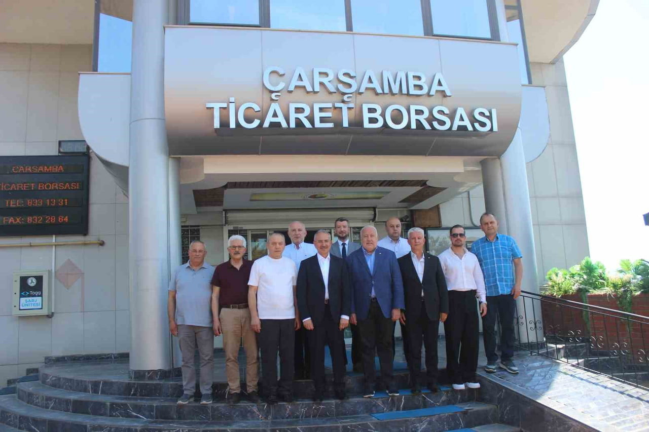 SAMSUN ÇARŞAMBA TİCARET BORSASI’NDA GERÇEKLEŞTİRİLEN ZİYARETTE, İLÇE EKONOMİSİ, TARIMSAL...