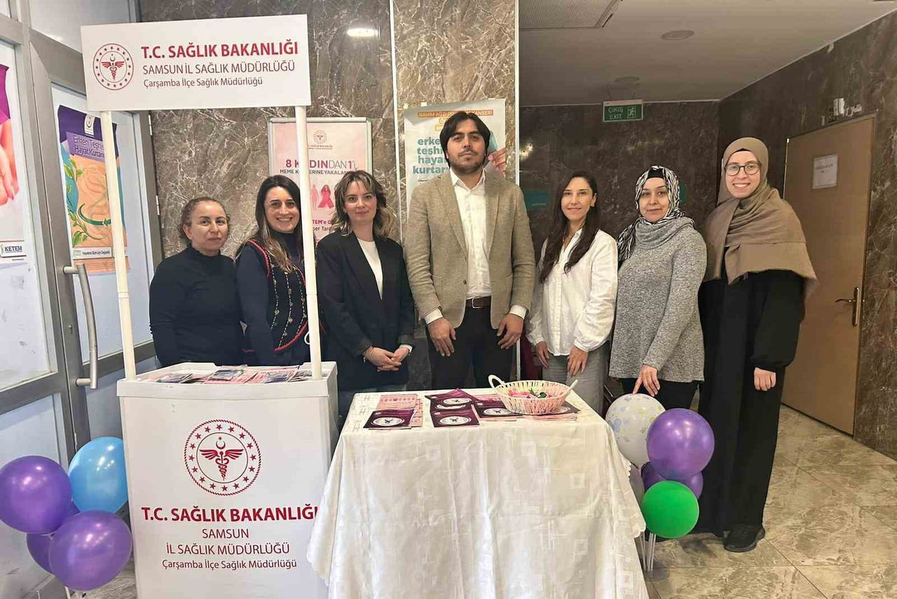 SAMSUN'UN ÇARŞAMBA İLÇESİNDE KANSERLE MÜCADELEDE ERKEN TEŞHİSİN ÖNEMİNE DİKKAT ÇEKMEK AMACIYLA...