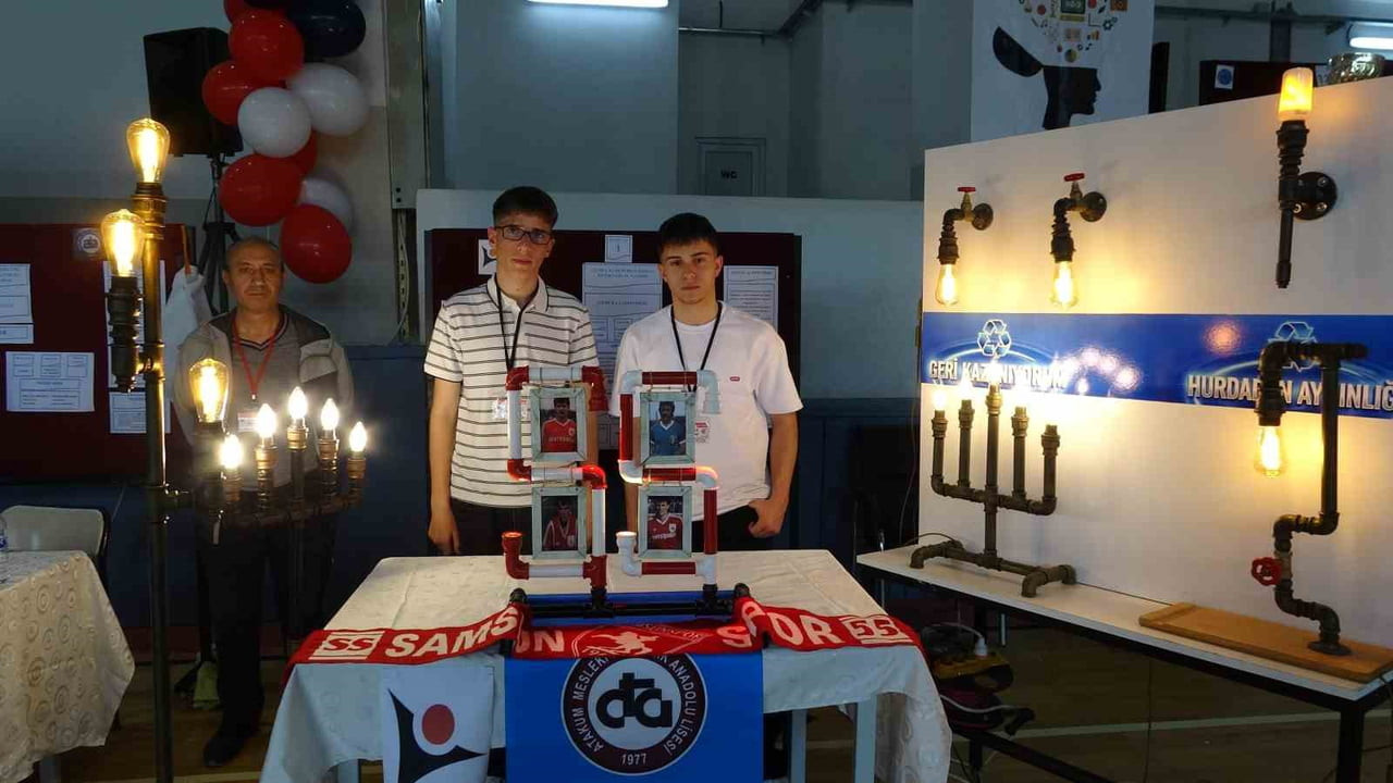 SAMSUN’DA ATAKUM MESLEKİ VE TEKNİK ANADOLU LİSESİ ÖĞRENCİLERİ, HURDA TESİSAT MALZEMELERİNİ GERİ...