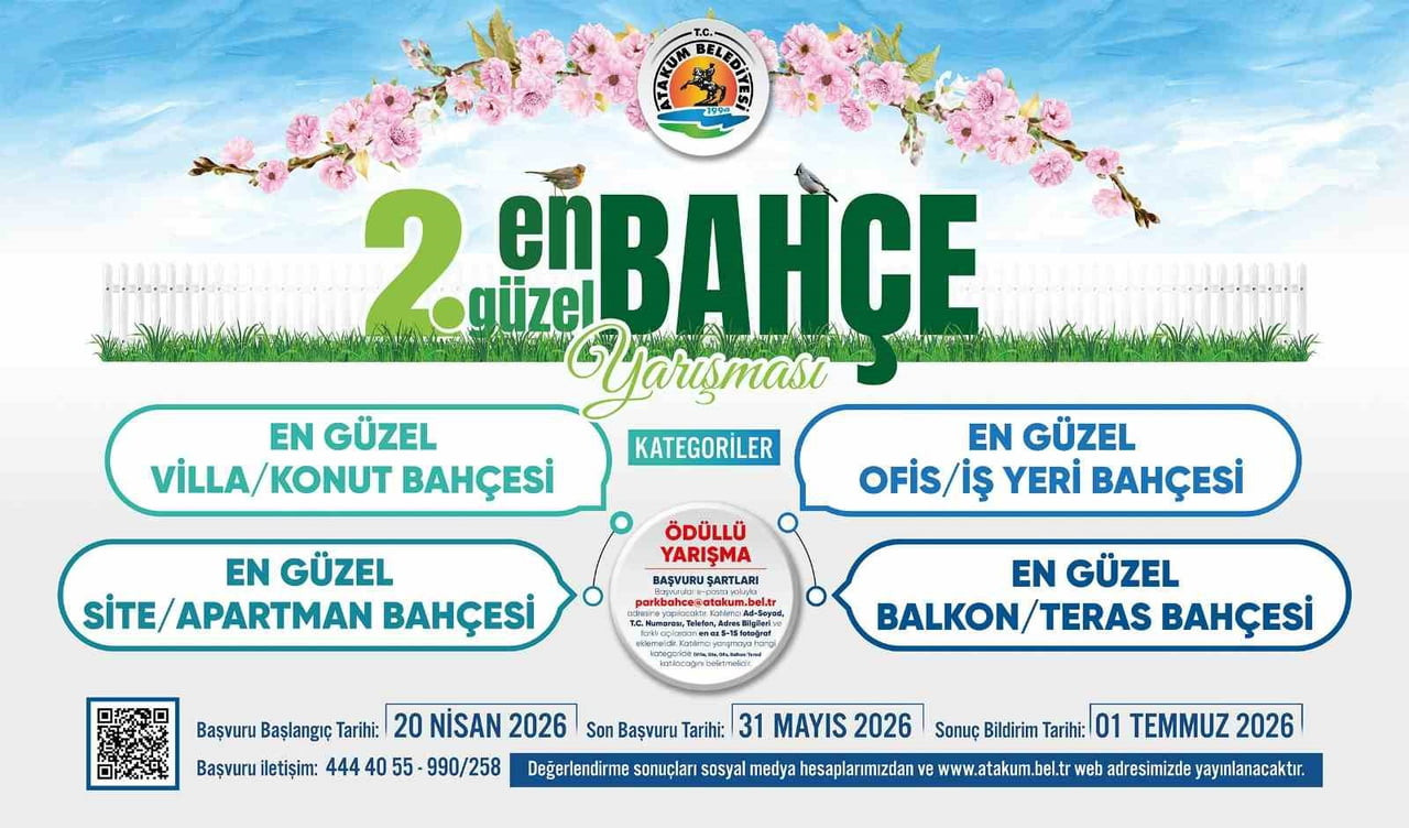 SAMSUN’UN ATAKUM BELEDİYESİ’NİN BU YIL İKİNCİ KEZ DÜZENLEYECEĞİ EN GÜZEL BAHÇE YARIŞMASI’NA...