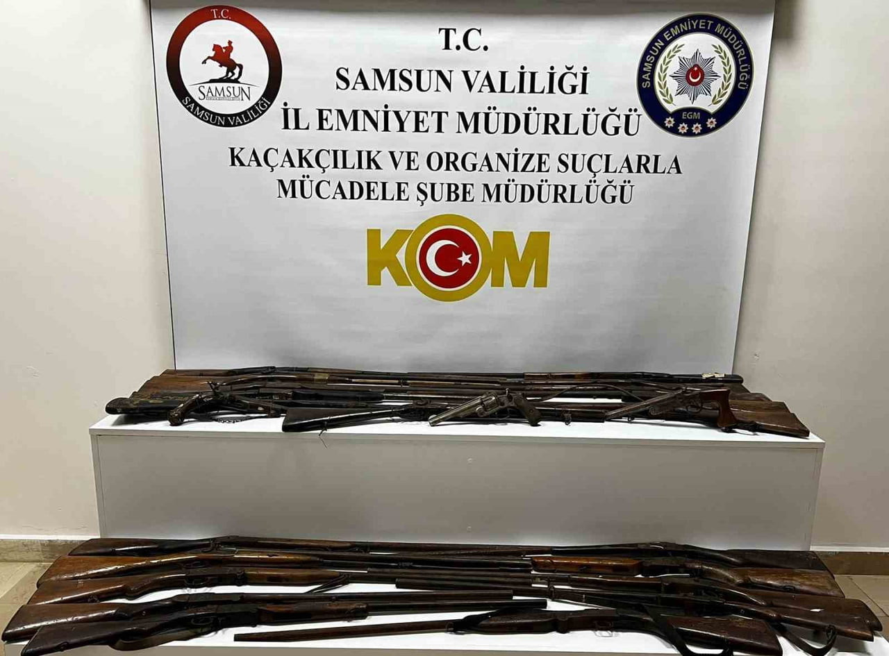 SAMSUN’UN ATAKUM İLÇESİNDE POLİS EKİPLERİNCE DÜZENLENEN OPERASYONDA GEÇ OSMANLI DÖNEMİNE AİT...