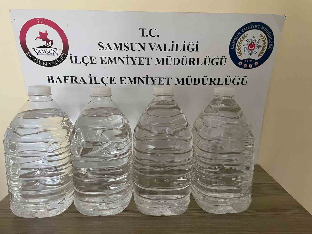 SAMSUN’UN BAFRA İLÇESİNDE DÜZENLENEN OPERASYONDA KAÇAK ALKOL ÜRETİMİNDE KULLANILDIĞI...