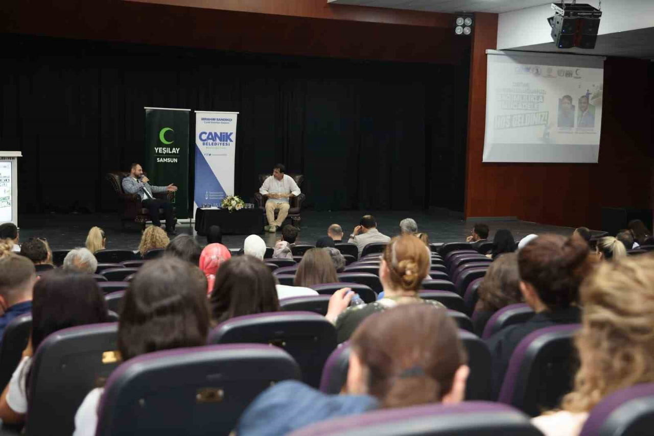 SAMSUN’UN CANİK BELEDİYESİ'NİN İLÇEDE DÜZENLEDİĞİ SÖYLEŞİ PROGRAMINDA BAĞIMLILIKLA MÜCADELENİN...