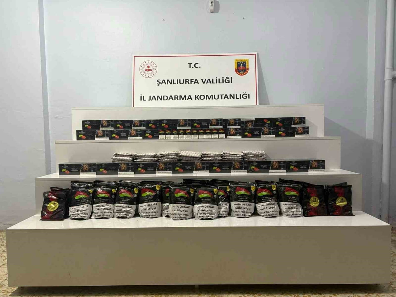 ŞANLIURFA’DA 82 KİLO KAÇAK NARGİLE TÜTÜNÜ ELE GEÇİRİLDİ