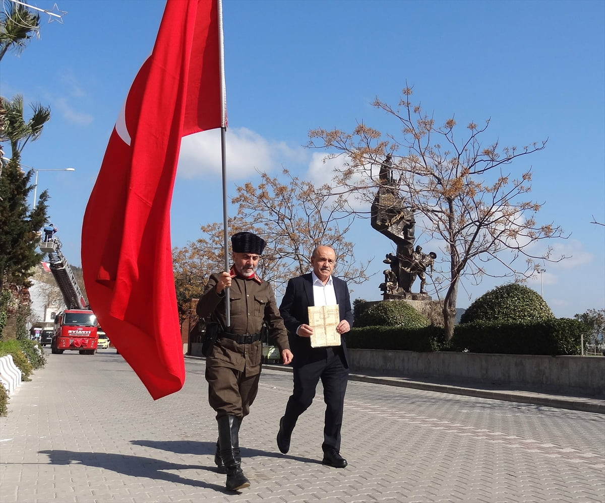 Şehitlerin anısına İstanbul'dan Çanakkale'ye yürüyen gazi torunu Saffet Gümüş, Çanakkale'nin...
