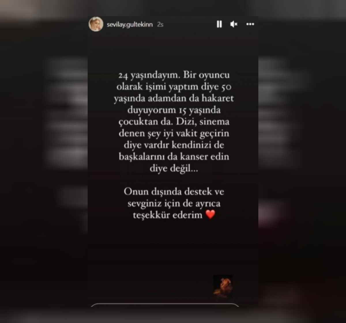Sevilay Gültekin sosyal medya paylaşımı