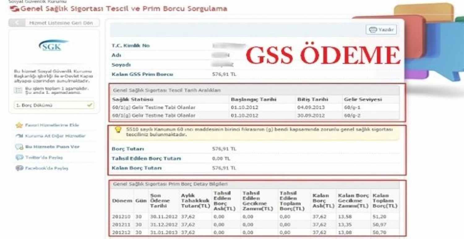 SGK genel sağlık sigortası borç sorgulama işlemi nasıl yapılır