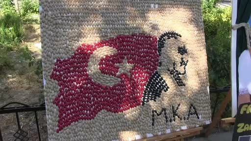 Siirt fıstığının kabuğu sanat eserine dönüştü