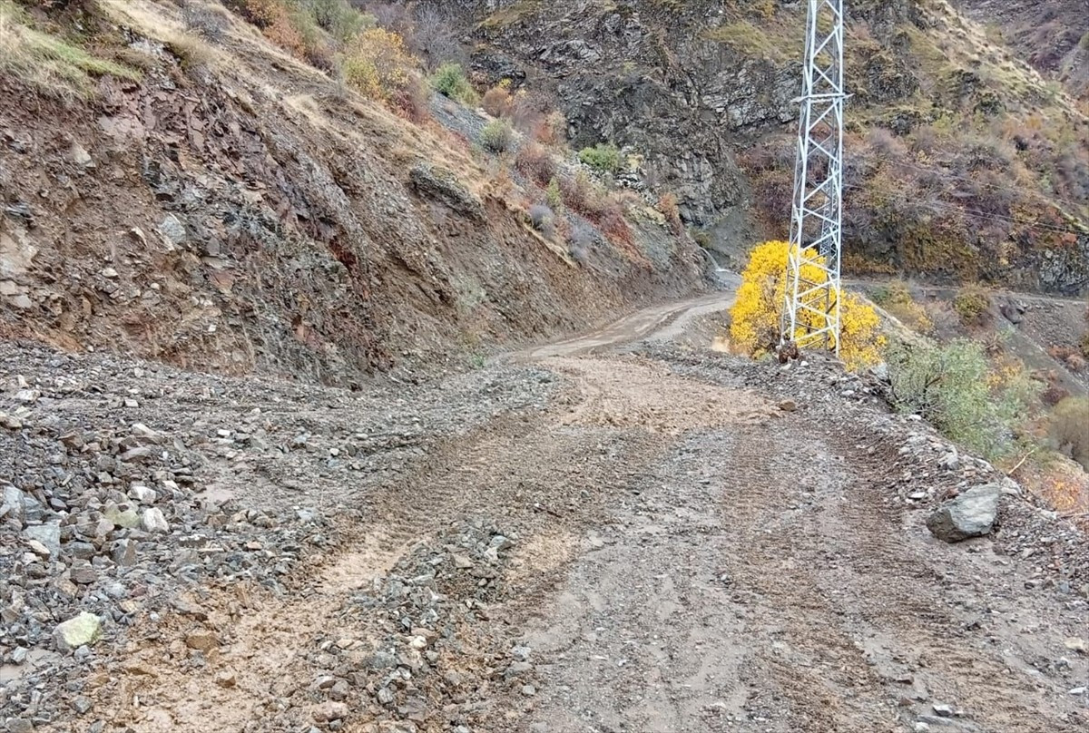 Siirt'in Pervari ilçesinde heyelandan kapanan köy yolu ulaşıma açıldı.