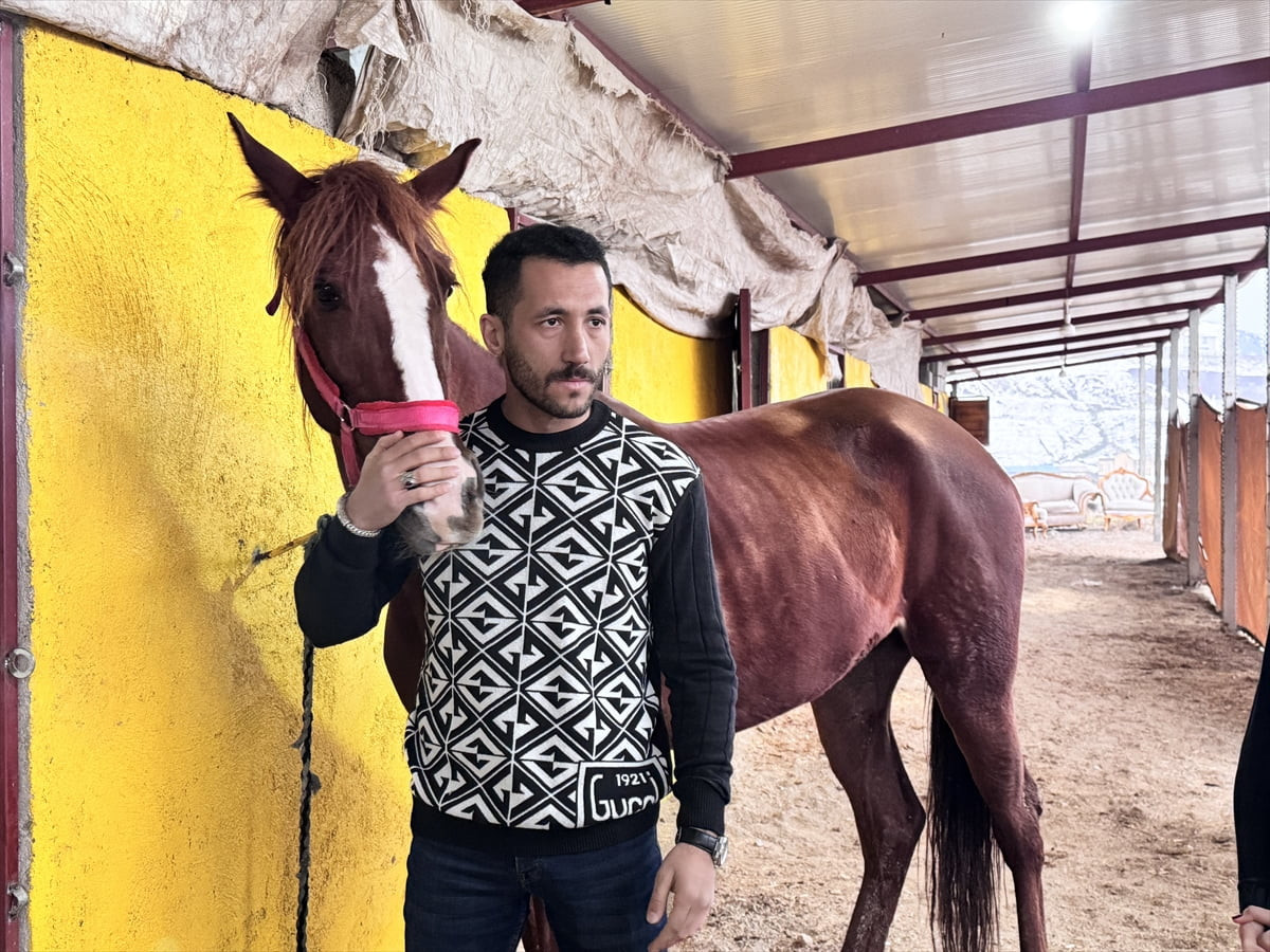 Siirt'te yaşayan 27 yaşındaki Berkan Yüksek (fotoğrafta), dede yadigarı atçılığı yaşatmak için...