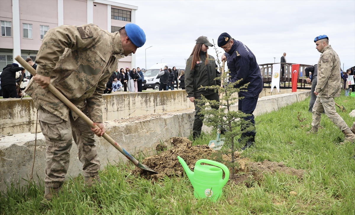 Sinop'ta Orman Haftası kapsamında 5 bin 700 fidan toprakla buluşturuldu.